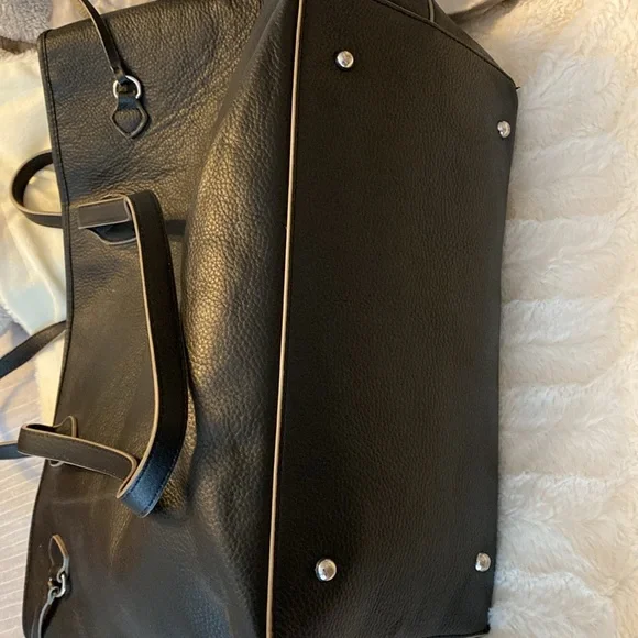 Lodis Bliss Leather Tote with Wristlet, Black - Picture 5 of 7